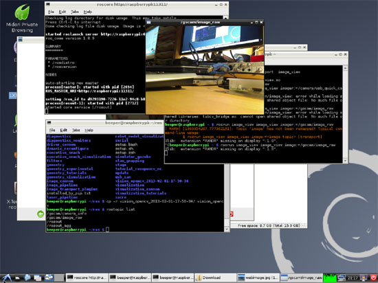 Raspberry Pi - ROS - OpenCV running